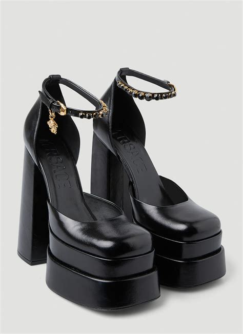 versace heels black